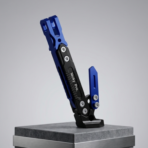 Béquille Latérale Réglable (Picki) Style Rizoma – Moky Pro (Bleu & Noir)